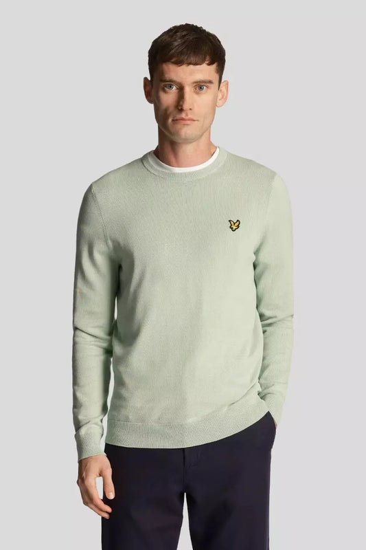 Lyle and Scott Jersey Hombre Algodón Turquoise Shadow modacasuals.com