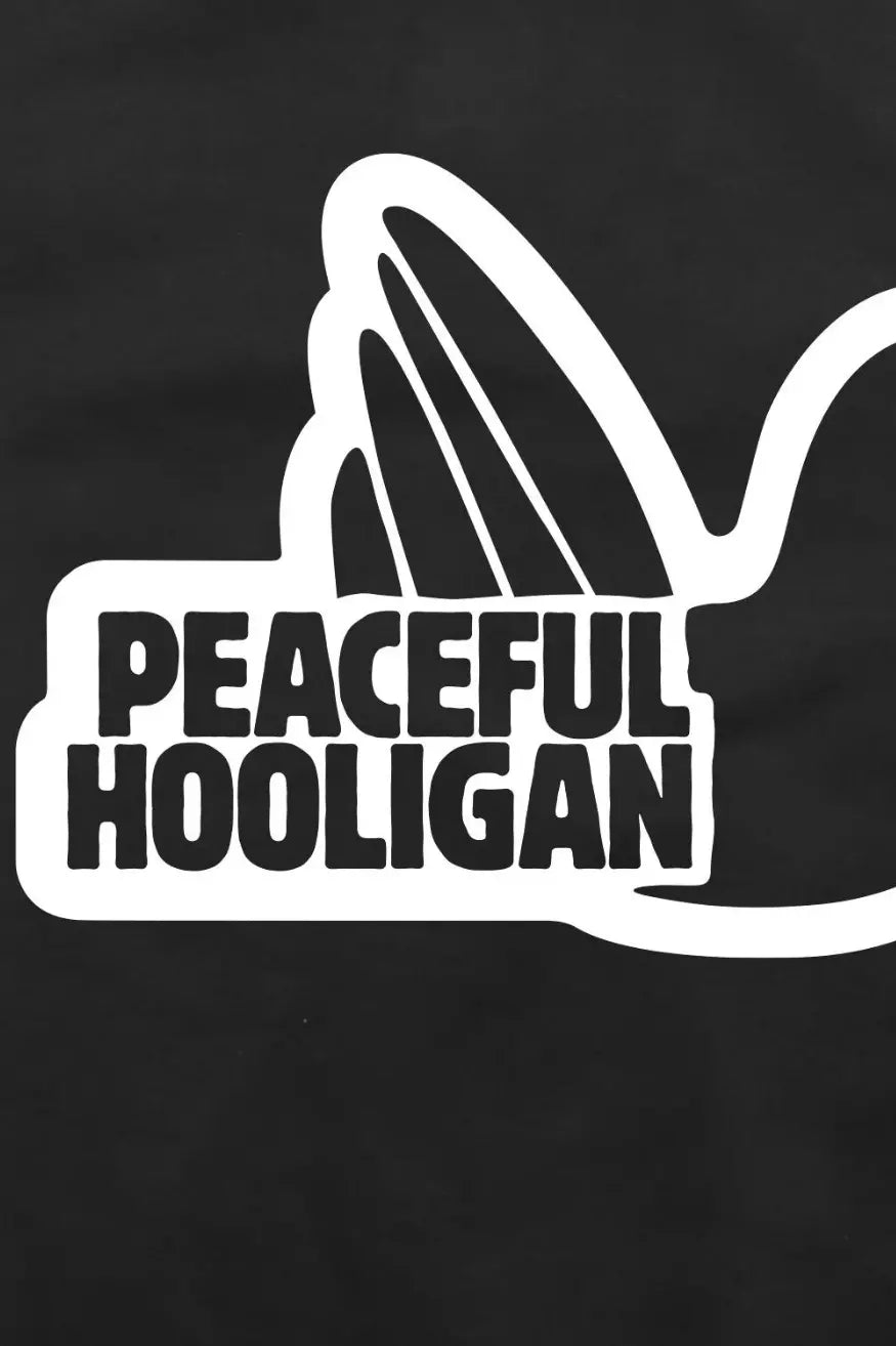 Peaceful Hooligan Sudadera Capucha Outline Hombre Negra modacasuals.com