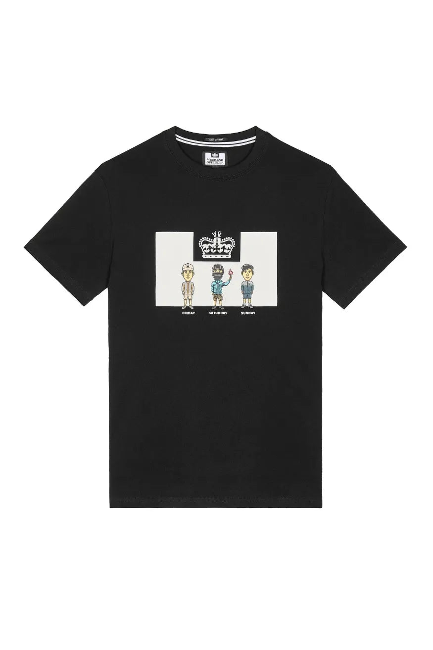 Weekend Offender Camiseta Hombre Seventy-Two Negra modacasuals.com